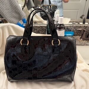 Michael Kors Glossy Black Satchel